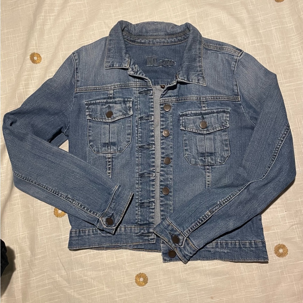 Kut from the Kloth Blue Denim Jean Jacket - Picture 7 of 8